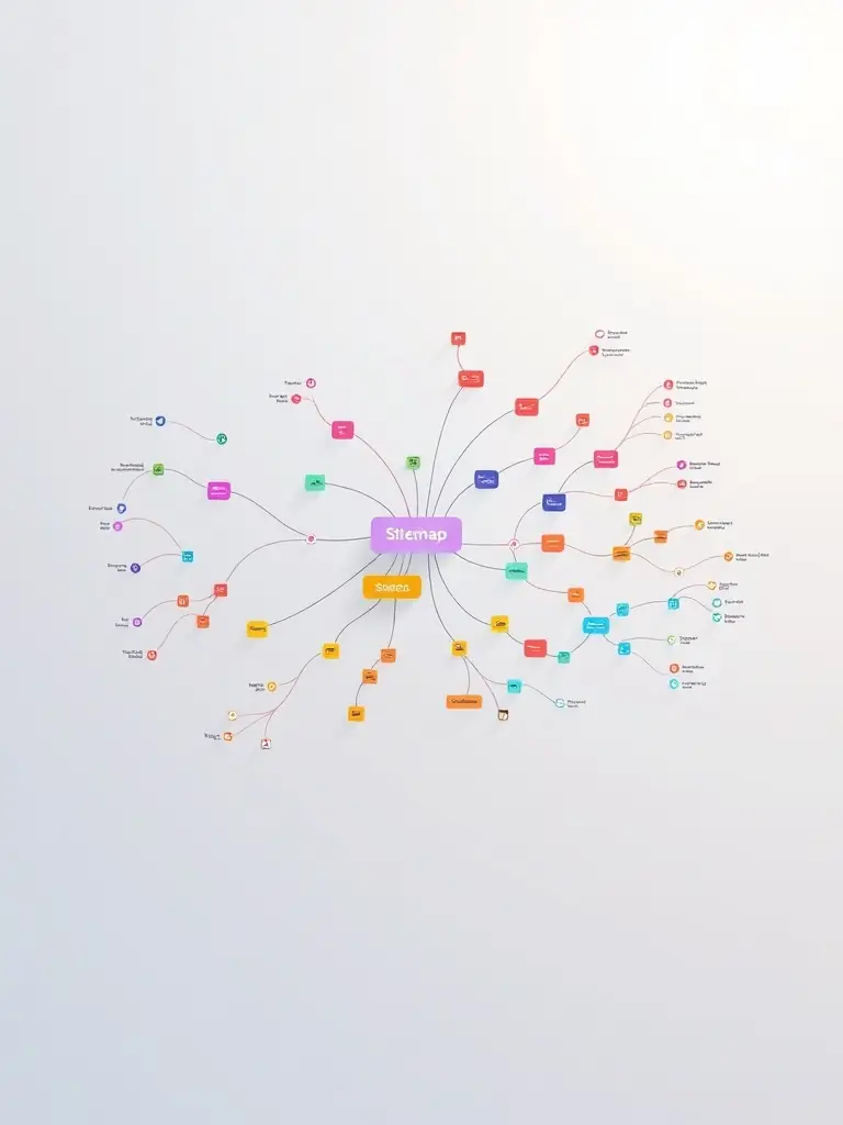 A sitemap diagram illustrating the structure of a website.