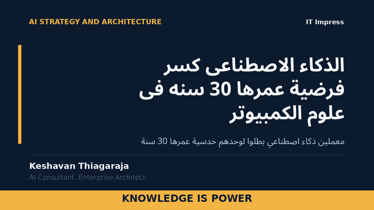 الذكاء الاصطناعى كسر فرضية عمرها 30 سنه فى علوم الكمبيوتر - AI News cover