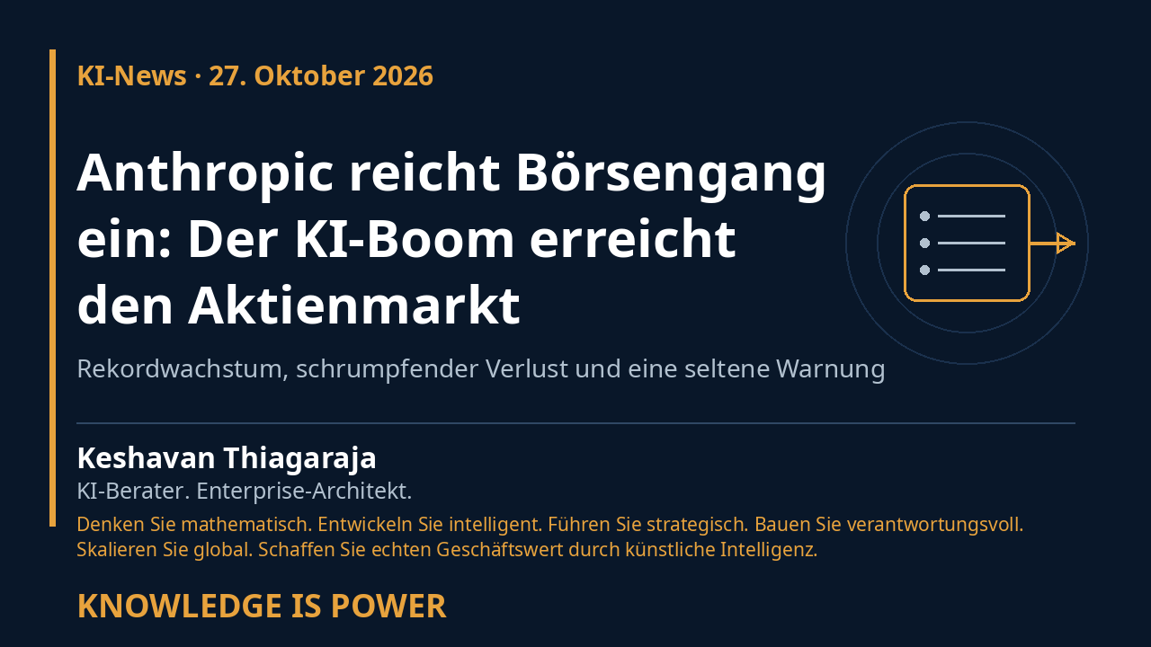 Anthropic reicht Börsengang ein: Der KI-Boom erreicht den Aktienmarkt - AI News cover