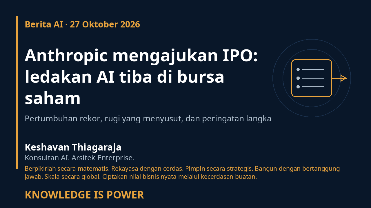 Anthropic mengajukan IPO: ledakan AI tiba di bursa saham - AI News cover