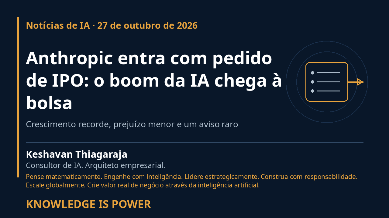 Anthropic entra com pedido de IPO: o boom da IA chega à bolsa - AI News cover