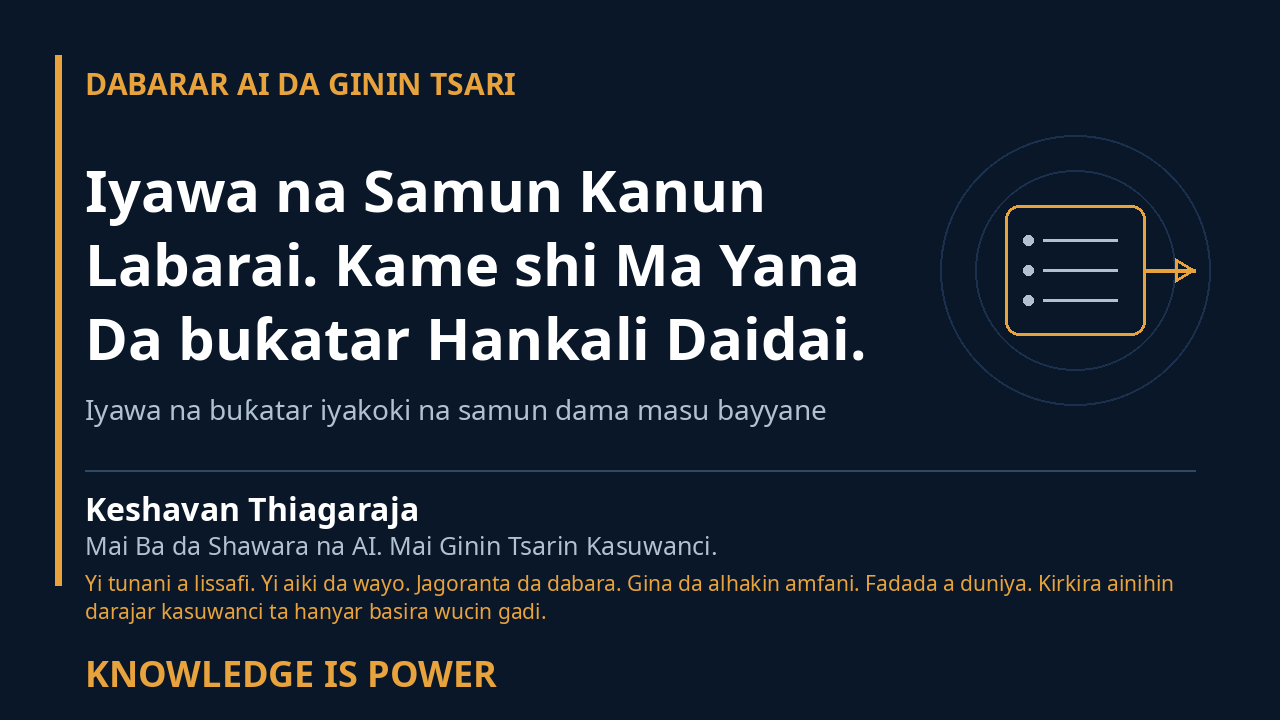 Iyawa na Samun Kanun Labarai. Kame shi Ma Yana Da buƙatar Hankali Daidai. - DABARAR AI DA GININ TSARI cover