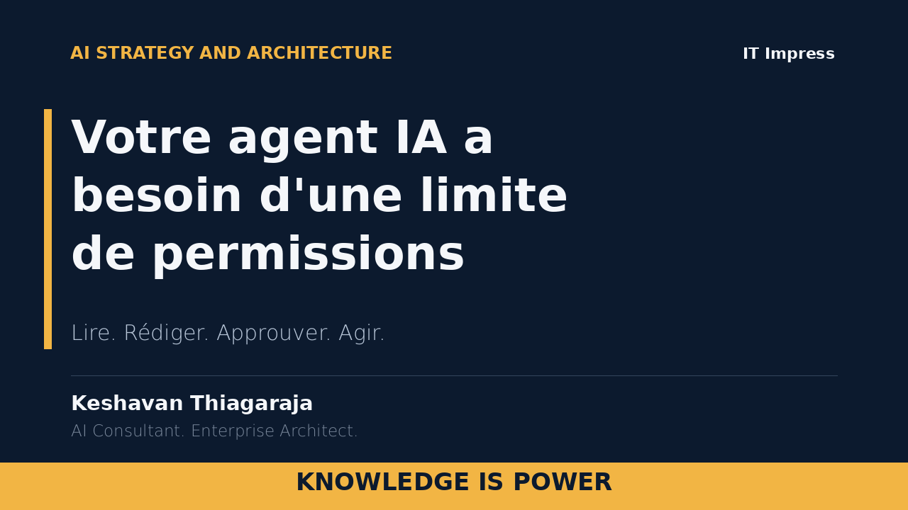 Votre agent IA a besoin d'une limite de permissions - cover