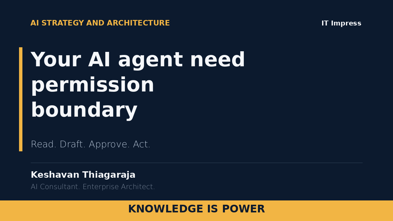 Your AI agent need permission boundary - cover