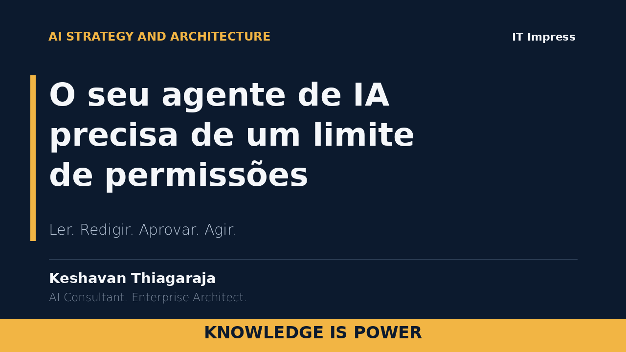 O seu agente de IA precisa de um limite de permissões - cover