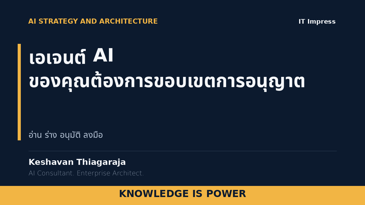 เอเจนต์ AI ของคุณต้องการขอบเขตการอนุญาต - cover