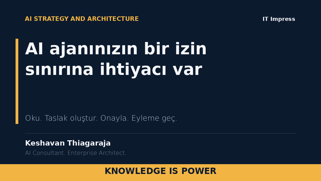 AI ajanınızın bir izin sınırına ihtiyacı var - cover